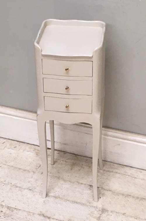 OLD SLIM FRENCH BEDSIDE TABLE